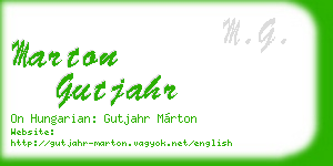 marton gutjahr business card